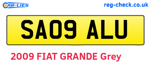 SA09ALU are the vehicle registration plates.