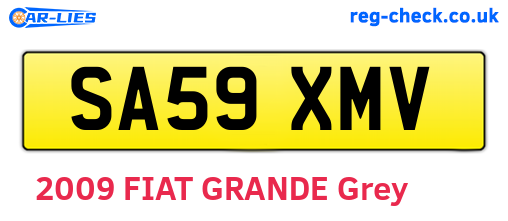 SA59XMV are the vehicle registration plates.