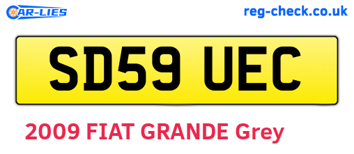 SD59UEC are the vehicle registration plates.