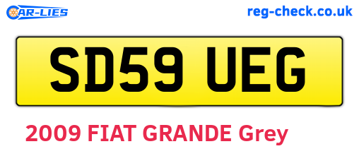SD59UEG are the vehicle registration plates.