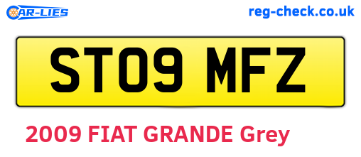 ST09MFZ are the vehicle registration plates.