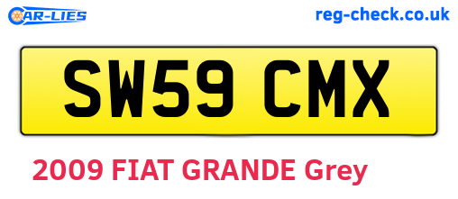 SW59CMX are the vehicle registration plates.