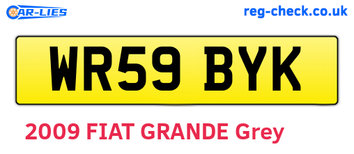 WR59BYK are the vehicle registration plates.