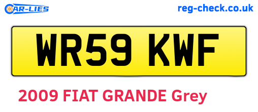 WR59KWF are the vehicle registration plates.