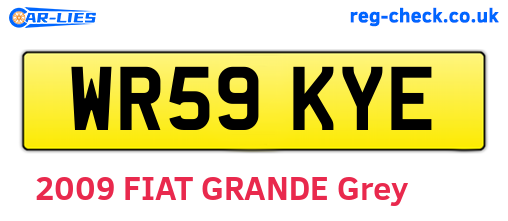 WR59KYE are the vehicle registration plates.