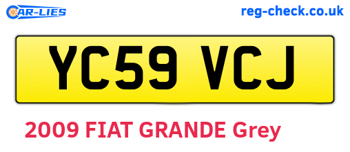 YC59VCJ are the vehicle registration plates.