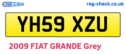 YH59XZU are the vehicle registration plates.