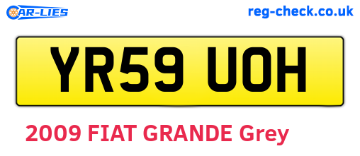 YR59UOH are the vehicle registration plates.