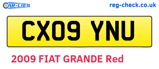 CX09YNU are the vehicle registration plates.