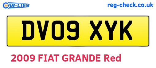 DV09XYK are the vehicle registration plates.
