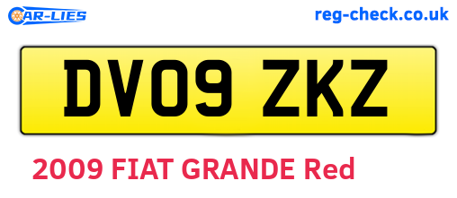 DV09ZKZ are the vehicle registration plates.