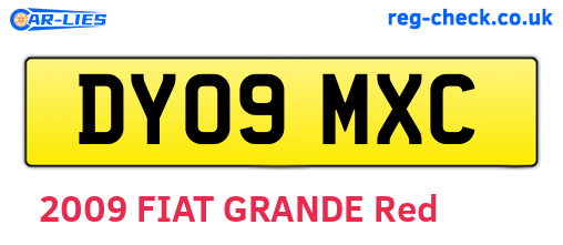 DY09MXC are the vehicle registration plates.