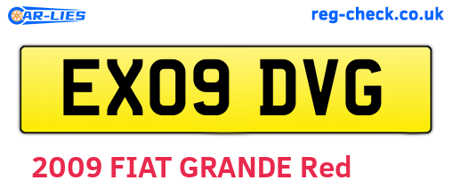 EX09DVG are the vehicle registration plates.