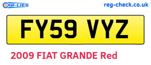 FY59VYZ are the vehicle registration plates.