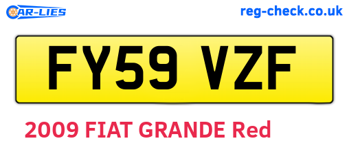 FY59VZF are the vehicle registration plates.