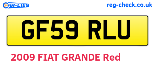 GF59RLU are the vehicle registration plates.
