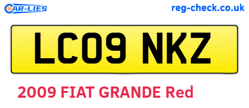 LC09NKZ are the vehicle registration plates.