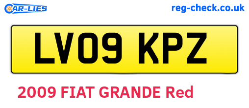 LV09KPZ are the vehicle registration plates.