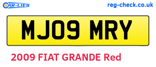 MJ09MRY are the vehicle registration plates.