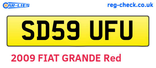 SD59UFU are the vehicle registration plates.