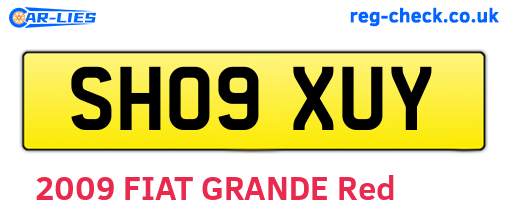 SH09XUY are the vehicle registration plates.