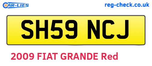 SH59NCJ are the vehicle registration plates.