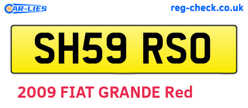SH59RSO are the vehicle registration plates.