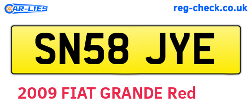 SN58JYE are the vehicle registration plates.
