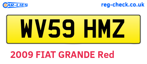 WV59HMZ are the vehicle registration plates.