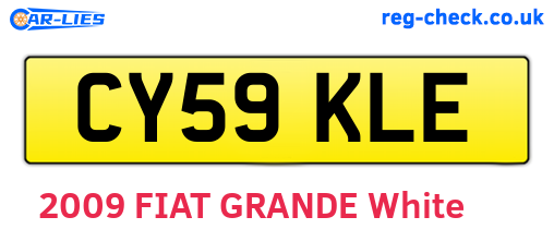CY59KLE are the vehicle registration plates.