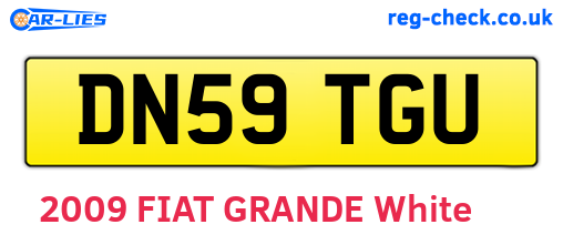 DN59TGU are the vehicle registration plates.