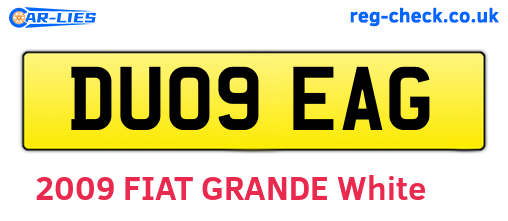 DU09EAG are the vehicle registration plates.
