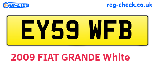 EY59WFB are the vehicle registration plates.