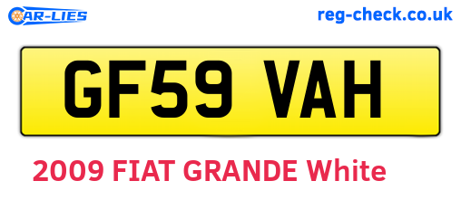 GF59VAH are the vehicle registration plates.