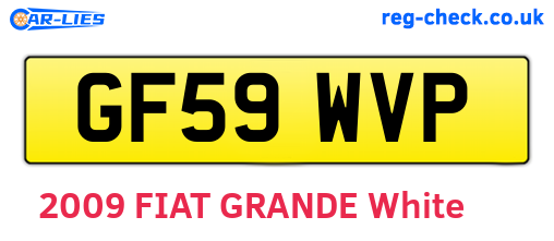 GF59WVP are the vehicle registration plates.