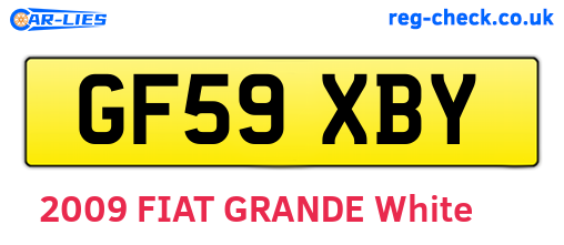 GF59XBY are the vehicle registration plates.