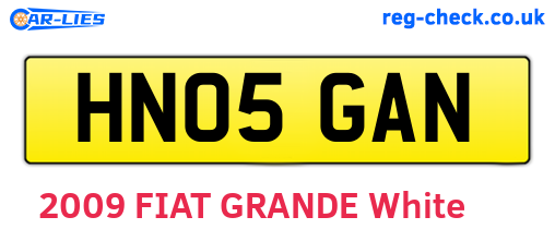 HN05GAN are the vehicle registration plates.