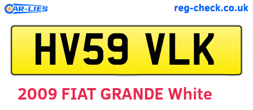 HV59VLK are the vehicle registration plates.
