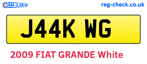 J44KWG are the vehicle registration plates.