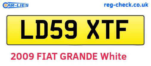LD59XTF are the vehicle registration plates.