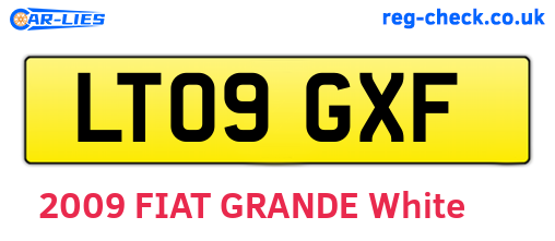 LT09GXF are the vehicle registration plates.
