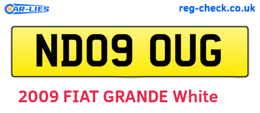 ND09OUG are the vehicle registration plates.