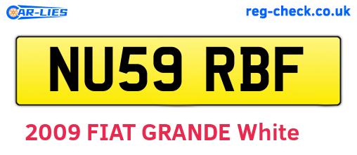 NU59RBF are the vehicle registration plates.