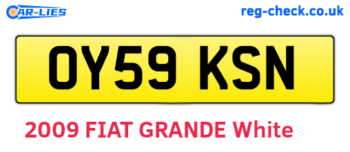 OY59KSN are the vehicle registration plates.