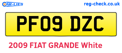 PF09DZC are the vehicle registration plates.