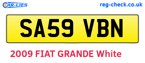 SA59VBN are the vehicle registration plates.