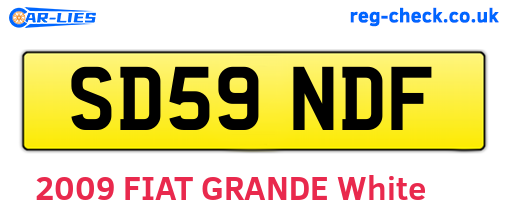 SD59NDF are the vehicle registration plates.