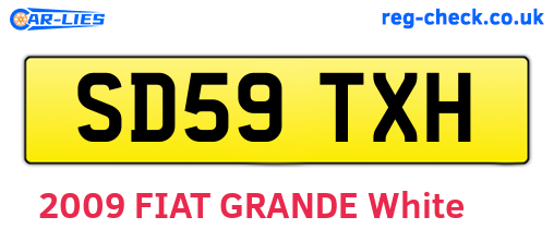 SD59TXH are the vehicle registration plates.