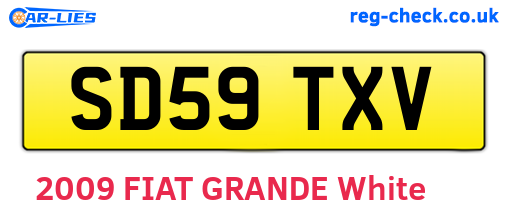 SD59TXV are the vehicle registration plates.