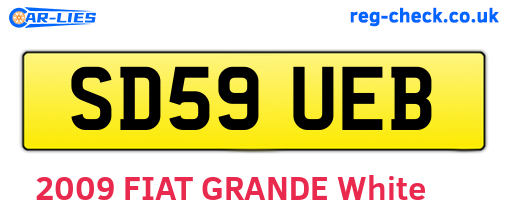 SD59UEB are the vehicle registration plates.